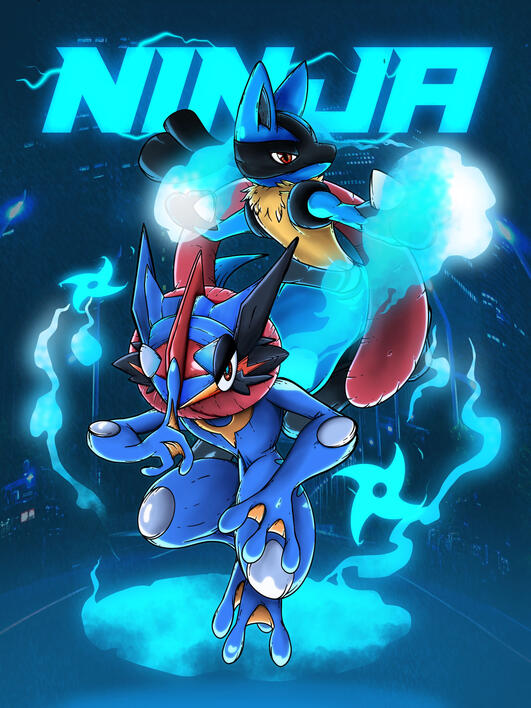 Fanart : Lucario Greninja